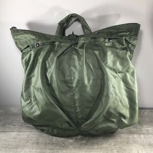 Vintage U.S. Military Flyer's Helmet Bag Tote Unicor Olive Green Pilot Aviators